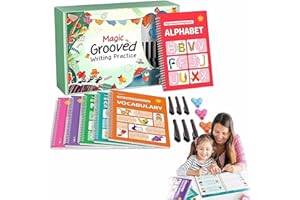 Tracetrek Workbooks, Reusable Magic Grooved Writing Practice Books, Magic Copybooks, Fast-Track Young Minds Handwriting Pract