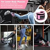 flintronic Ankle Straps for Cable Machine with Double D-Rings Neoprene view 7