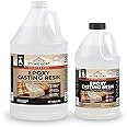 Stone Coat Countertops Casting Resin Kit 1.5 Gal (1 Gal Part A + 0.5 Gal Part B) For Deep Pour Epoxy Projects Such as Coffee, Wood River Tables, Other DIY Crafts, Filling Large Voids Up to 1" Pour