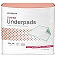 McKesson Super Underpads, Incontinence Bed Pads 30" x 36" [100 Count], Moderate Absorbency, Disposable Chux Pads for Adults, Elderly, and Baby, Pee Pads