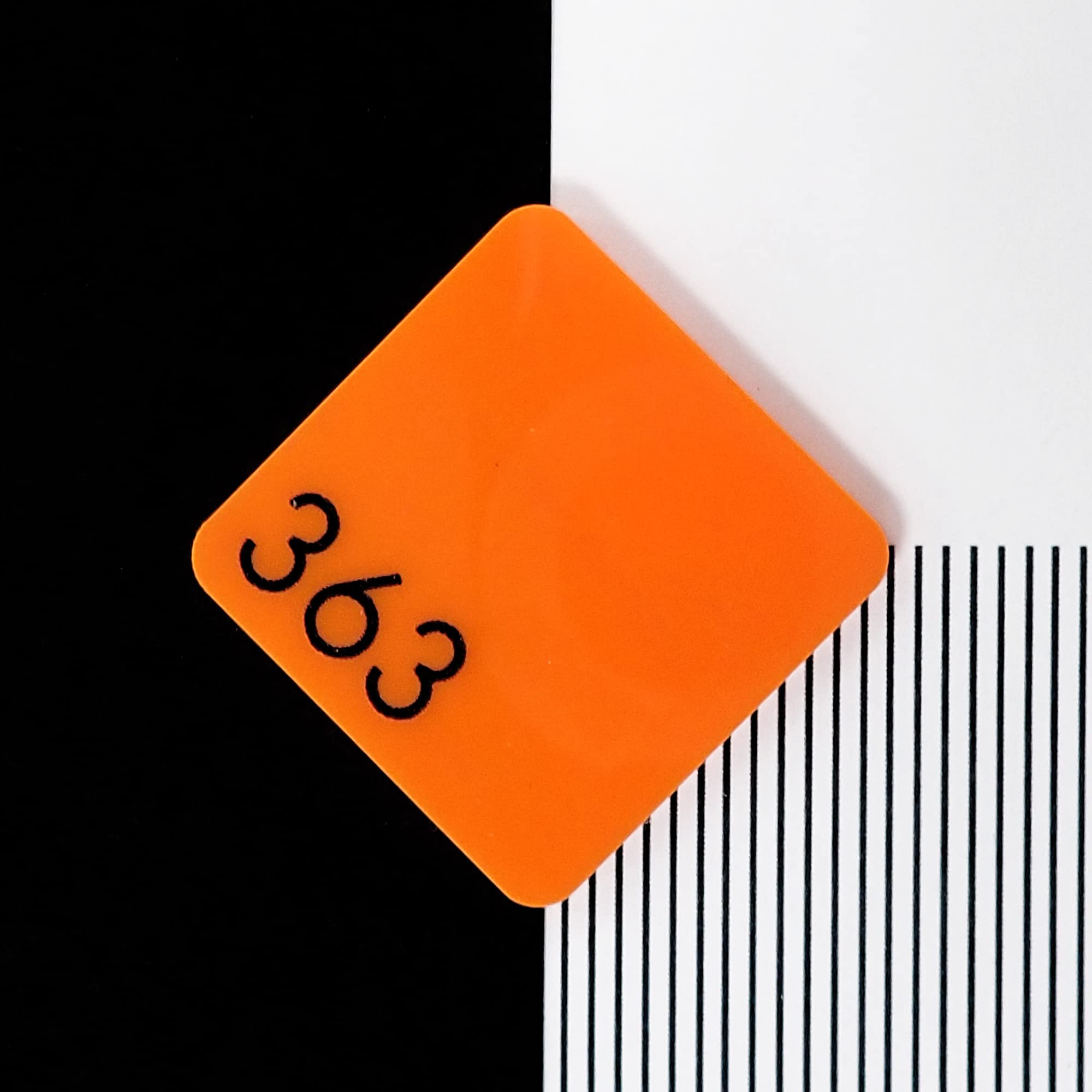 Perspex 363 Orange Cast Acrylic Sheet - 300x250x3mm