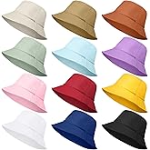 Jiuguva 12 Pack Bucket Sun Hat Bulk for Women Men Multicolor Packable Fishing Hats for Travel Summer
