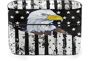 Knextrepoy Eagle American Flag Print RV Propane Tank Cover,Zipper Camper Propane Tank Cover Double 30lb for Travel Trailer