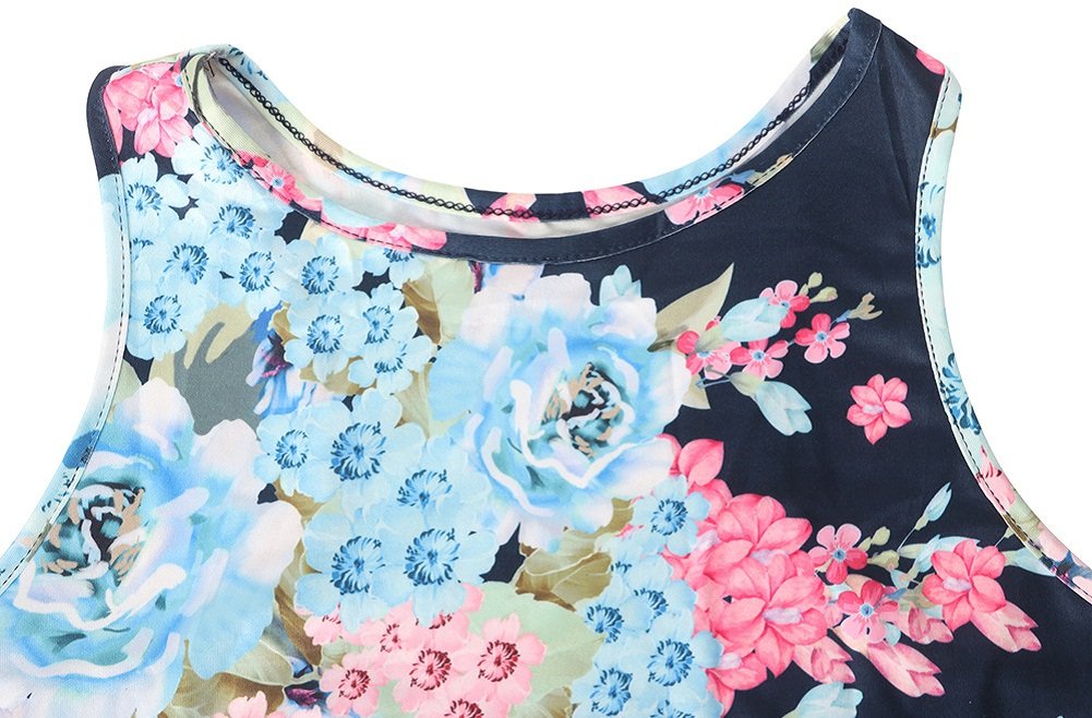 ThusFar Women\'s Floral Maxi Dress Blue