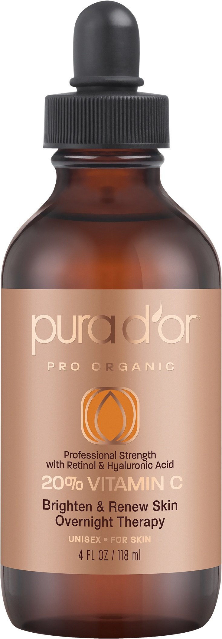 PURA D'OR Organic Rosehip Seed Oil 100 Pure Cold Pressed