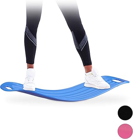 Relaxdays Fitness Tabla Equilibrio, Azul, 9 x 65 x 28 cm: Amazon ...