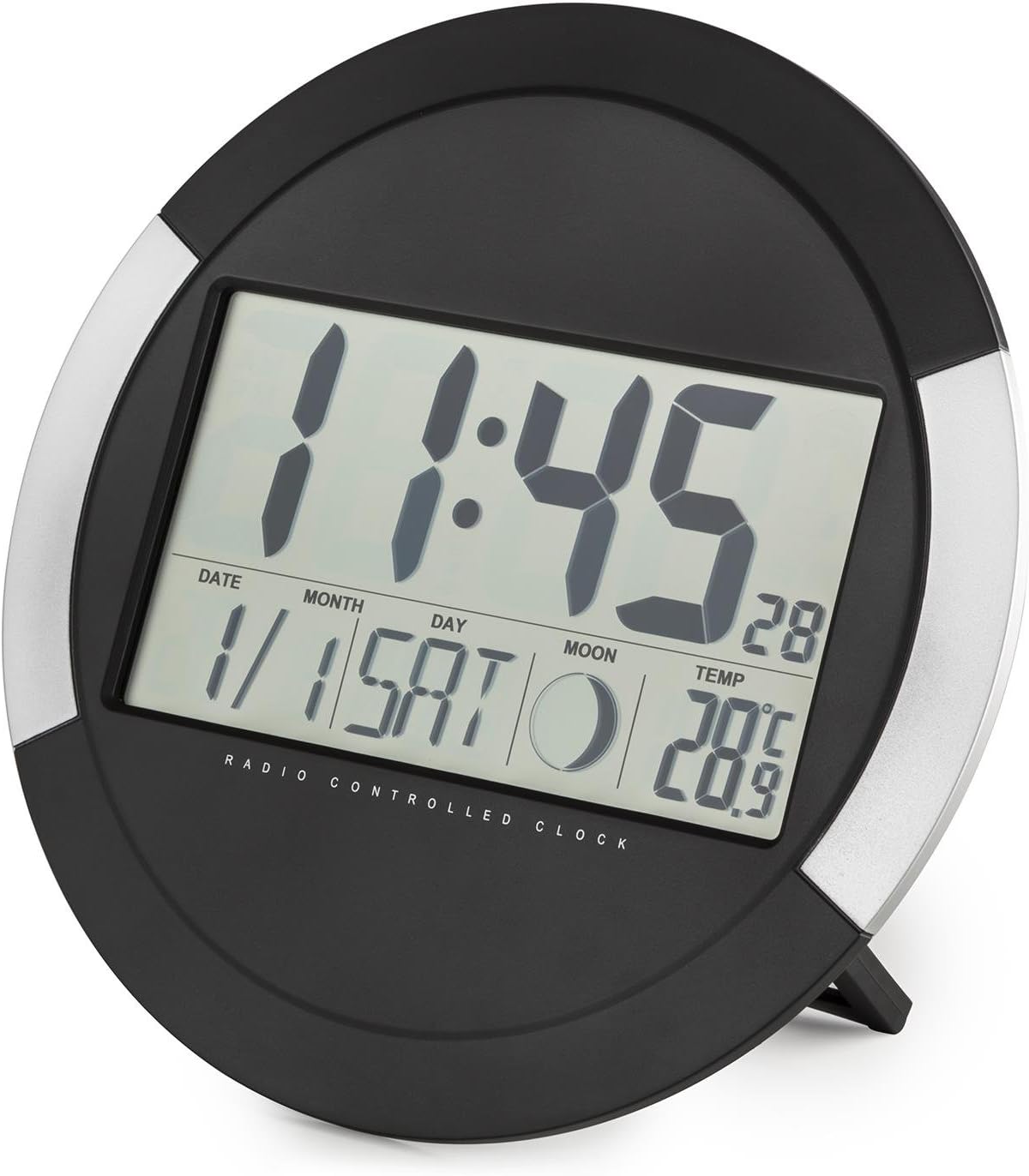 Lawei Orologio da parete radiocontrollato da 30 cm, per