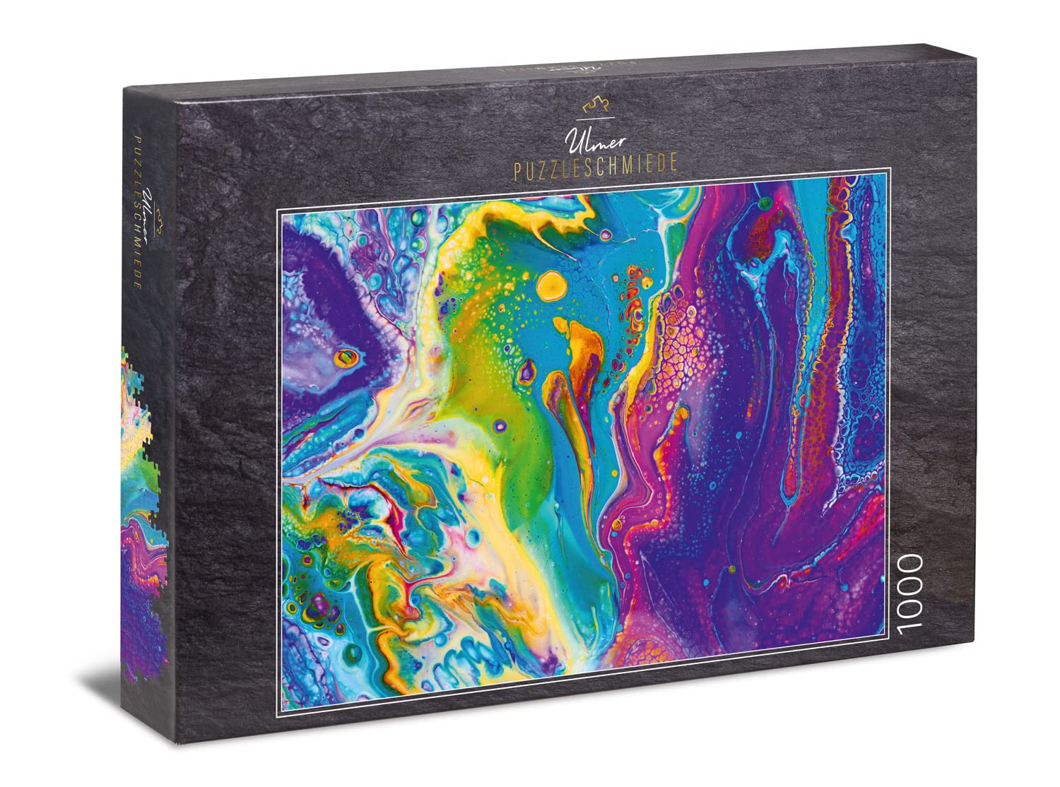 Ulmer Puzzleschmiede - Puzzle "Colour Art" – Inventive Colourful Art Puzzle 1000 Pieces with Abstract Colour Gradient – Made in Germany – Modern Art as an Original Puzzle for Advanced Users