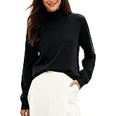 SANGTREE Women's Turtleneck Wool Sweater Soft Warm Stylish Versatile Knit Pullover