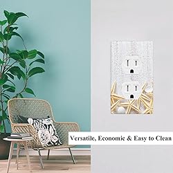 Pznen Outlet Covers Rustic Sea Shells Duplex Wall