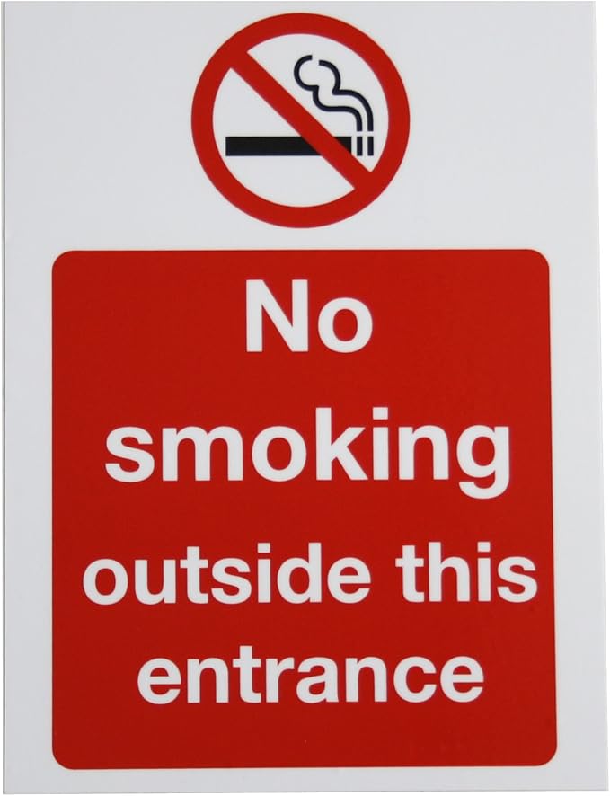"No Smoking outside this entrance" sticker Amazon.co.uk Office Products