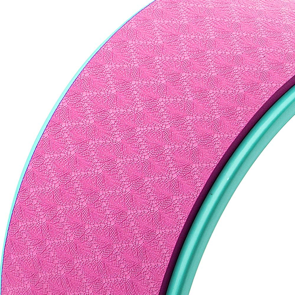 REEHUT Yoga Wheel - 12.6" x 5" Strong Premium Back Roller and Stretcher with Thick Cushion for Dharma Yoga Pose, Backbend & Stretching - (Black) : Sports & Outdoors