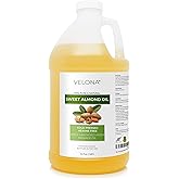 velona Sweet Almond Oil - 64 Fl Oz | 100% Pure and Natural Carrier Oil |Cold Pressed | Skin, Hair, Body & Face Moisturizing | Use Today - Enjoy Results…