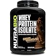 NutraBio Whey Protein Isolate Supplement – 25g of Protein Per Scoop with Complete Amino Acid Profile - Soy and Gluten Free Pr