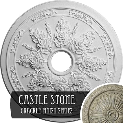Ekena Millwork Cm23rocsc Rose And Ribbon Ceiling Medallion Castle