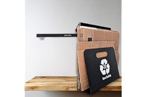 Box Caddy - Cardboard Recycling Organizer. The ultimate solution to store, transport, and recycle your cardboard. Eliminates cardboard clutter. (Black/White)