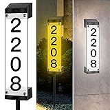 Tomskiko Solar House Numbers for Outside, Lighted