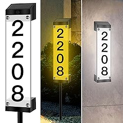 Tomskiko Solar House Numbers for Outside, Lighted