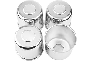 GTownWorks 4Pcs 4.88inch Trailer Wheel Center Caps for Truck Trailer RV Wheels Rims 4.88 inch Silver Center Caps