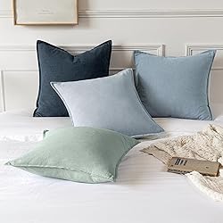 MIULEE Decorative Linen Pillow Covers 20x20 Inch