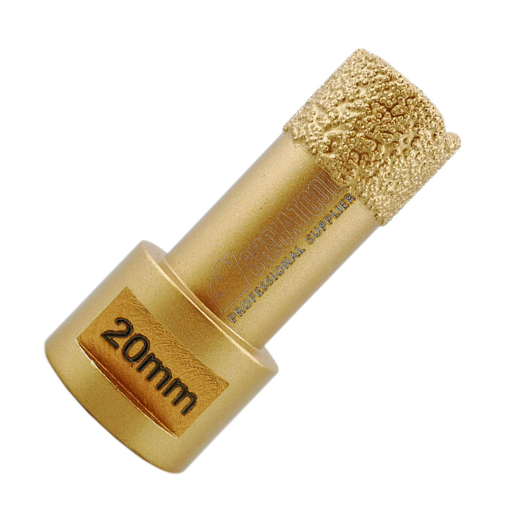 SHDIATOOL Diamond Drill Core Bit Diameter 20mm for Porcelain Tile Granite Marble Dry Drilling