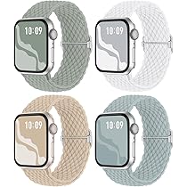 2-Pack Stretchy Braided Bands For Fitbit Luxe – Elastic Polyester Replacement Straps In Fun Colors