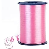 Morex Curling Ribbon 3/16" 500 Yds for Gift Wrapping, Balloon String, Birthday Parties, Holidays, Decorations, Light Pink