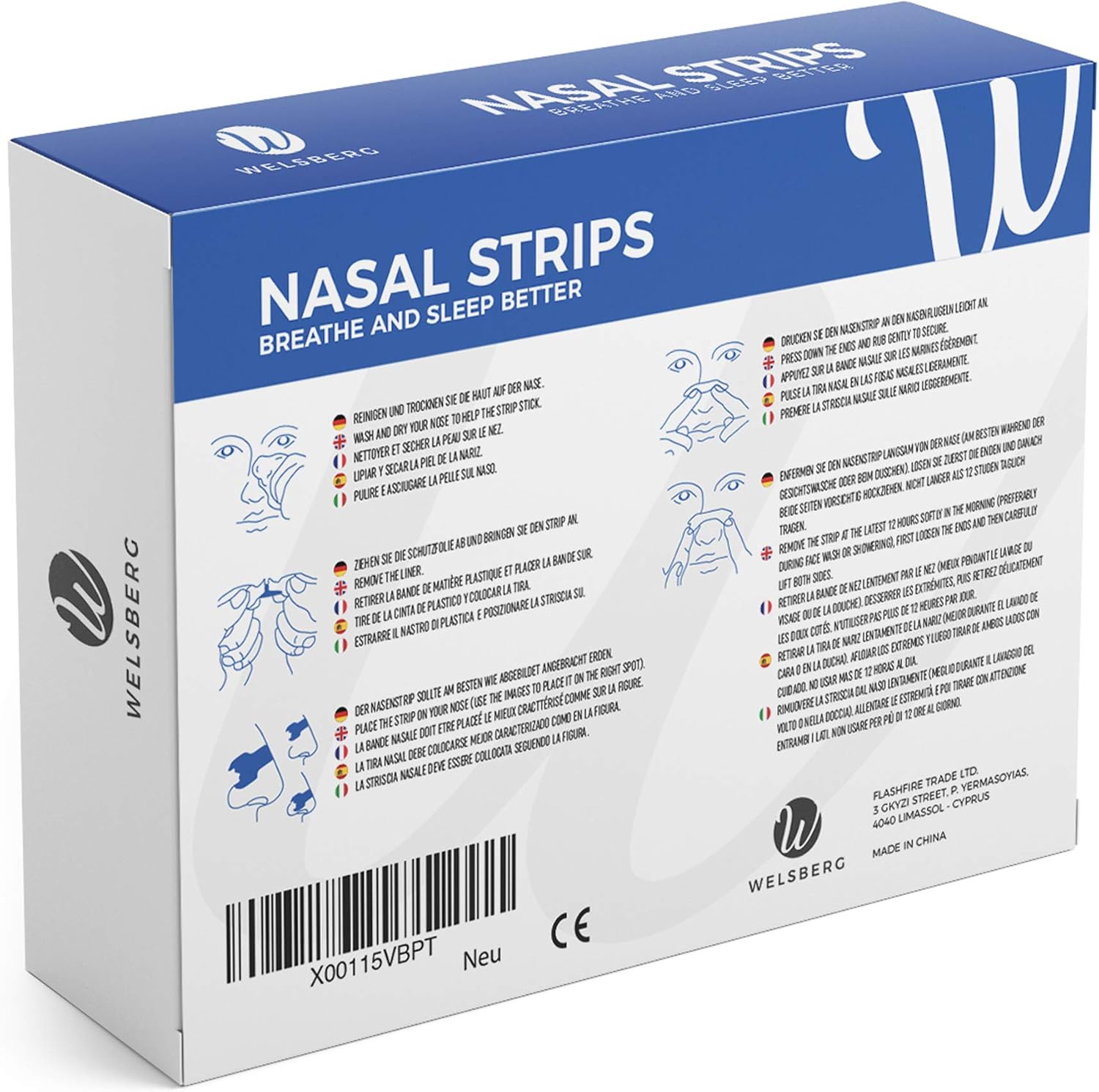 Welsberg 60x Snore Stopper Anti snoring Nasal Strips, Size M - Image 3