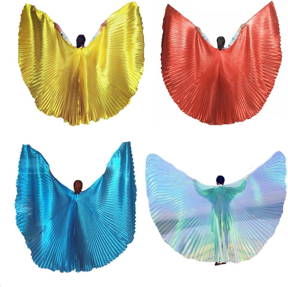 Belly Dance Isis Wings, Flash Cloak Costumes, with Sticks Clothing Carnival Halloween Night Club Performance