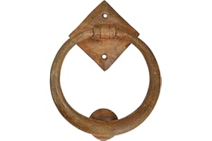 Akatva Iron Door Knocker for Front Door - Rust Living Finish Cast Iron Door Knocker - Exterior Home Door Knocker for Doors – Cast Iron Door Knocker Rust Living Finish