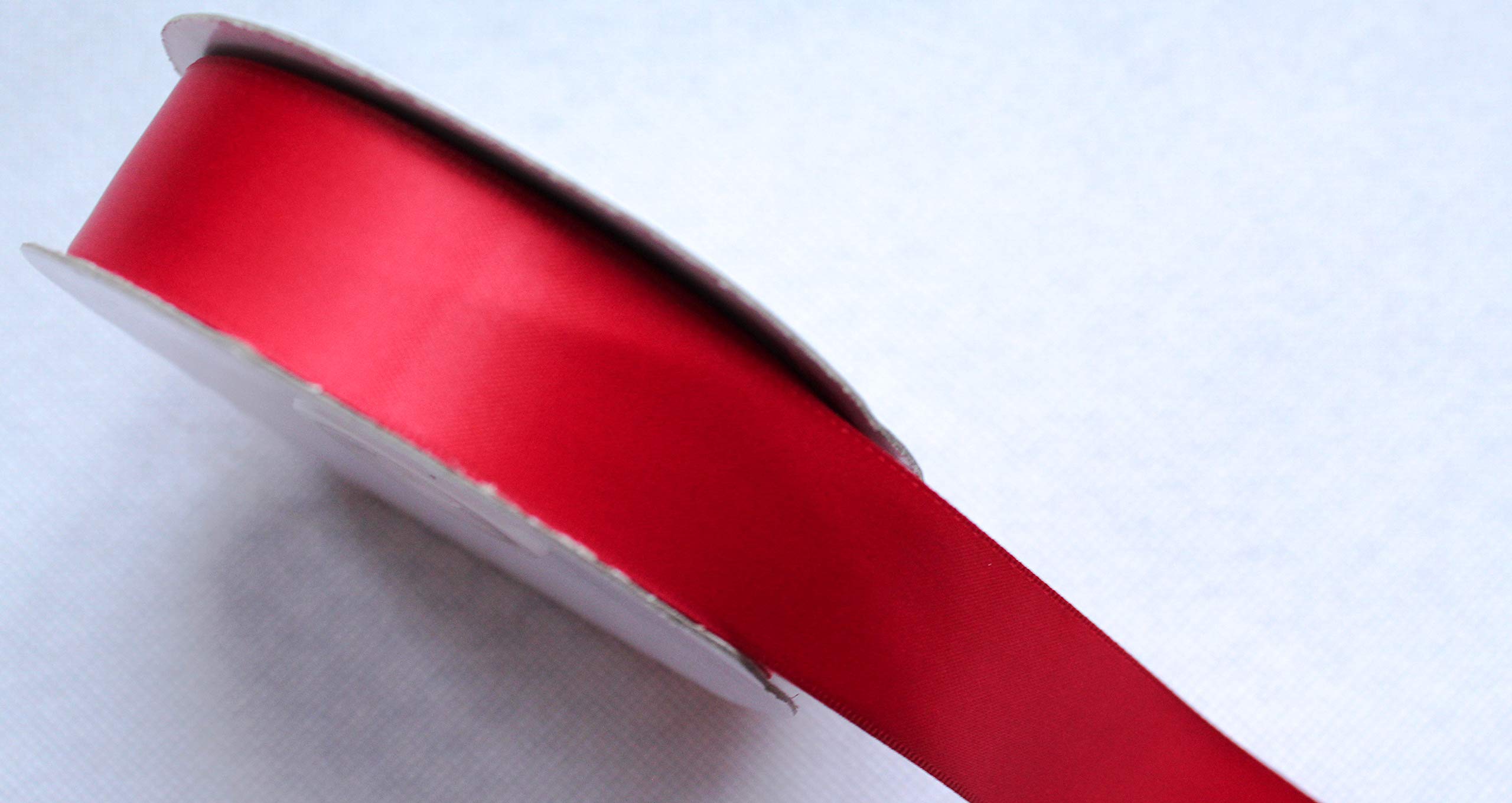 CaPiSo 25 m Double-Sided Satin Ribbon Premium Quality Bow Ribbon Satin Decorative Ribbon Gift Ribbon Both Sides (Bordeaux, 40 mm)