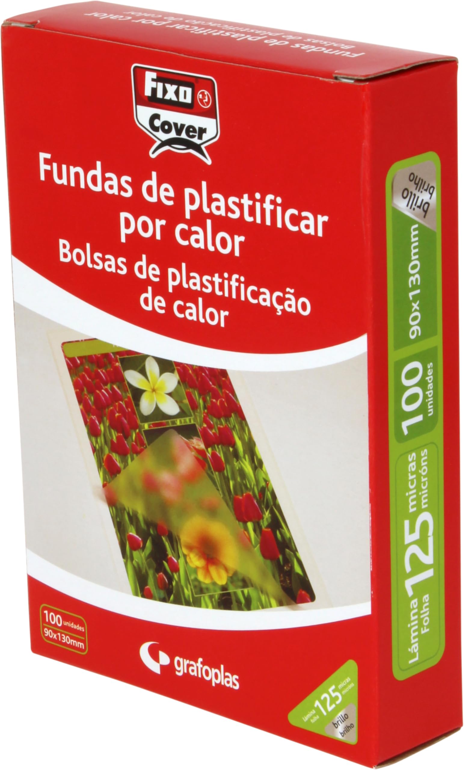 Fixo 1021300 - Box of 100 A4 Laminating Pouch, Gloss, 220 x 320mm, 125 My