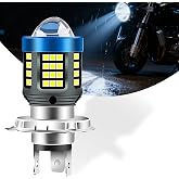 KoiLuvGo 1 PC Car H4 Bulb, Hi/Lo Beam Super Bright Daytime Running Light Bulbs, 1200LM Super Bright Front Lighting Bulbs, 1:1 Halogen Lamp, Universal for Motorcycles E-Bike Scooters ATV UTV (White)