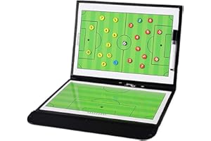 TXENCEX Soccer Coaching Board Soccer Coaches Clipboard Tactical Magnetic Board Kit,Portable Strategy Coaches Board with Dry Erase, Marker Pen and Zipper Bag,Football Coaching Board