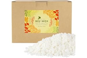 5LB Natural Soy Wax Flakes Kit - DIY Candle Making Supplies for Container & Pillar Candles, 80oz Pure Soy Wax for Crafting.