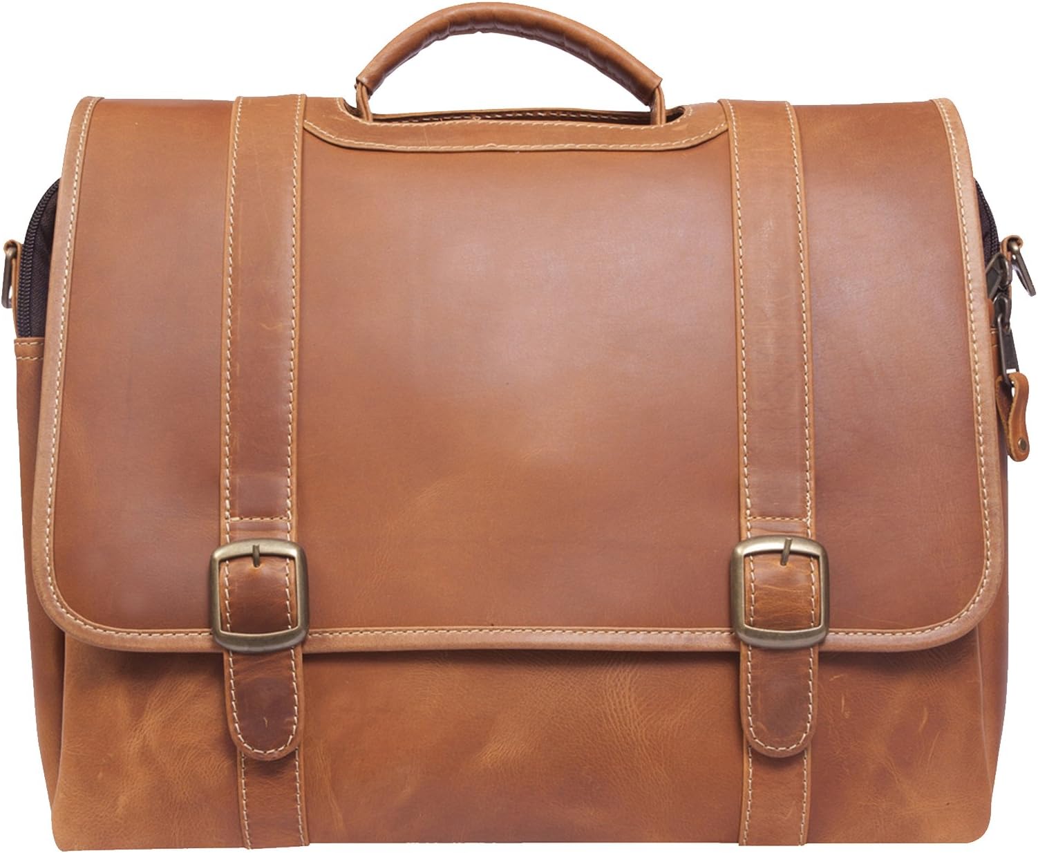 Canyon Outback Leather Goods, Inc. Old Fort Canyon Leather Briefcase for Men and Women - Carry On Laptops and Electronics - Great for Business and Travel