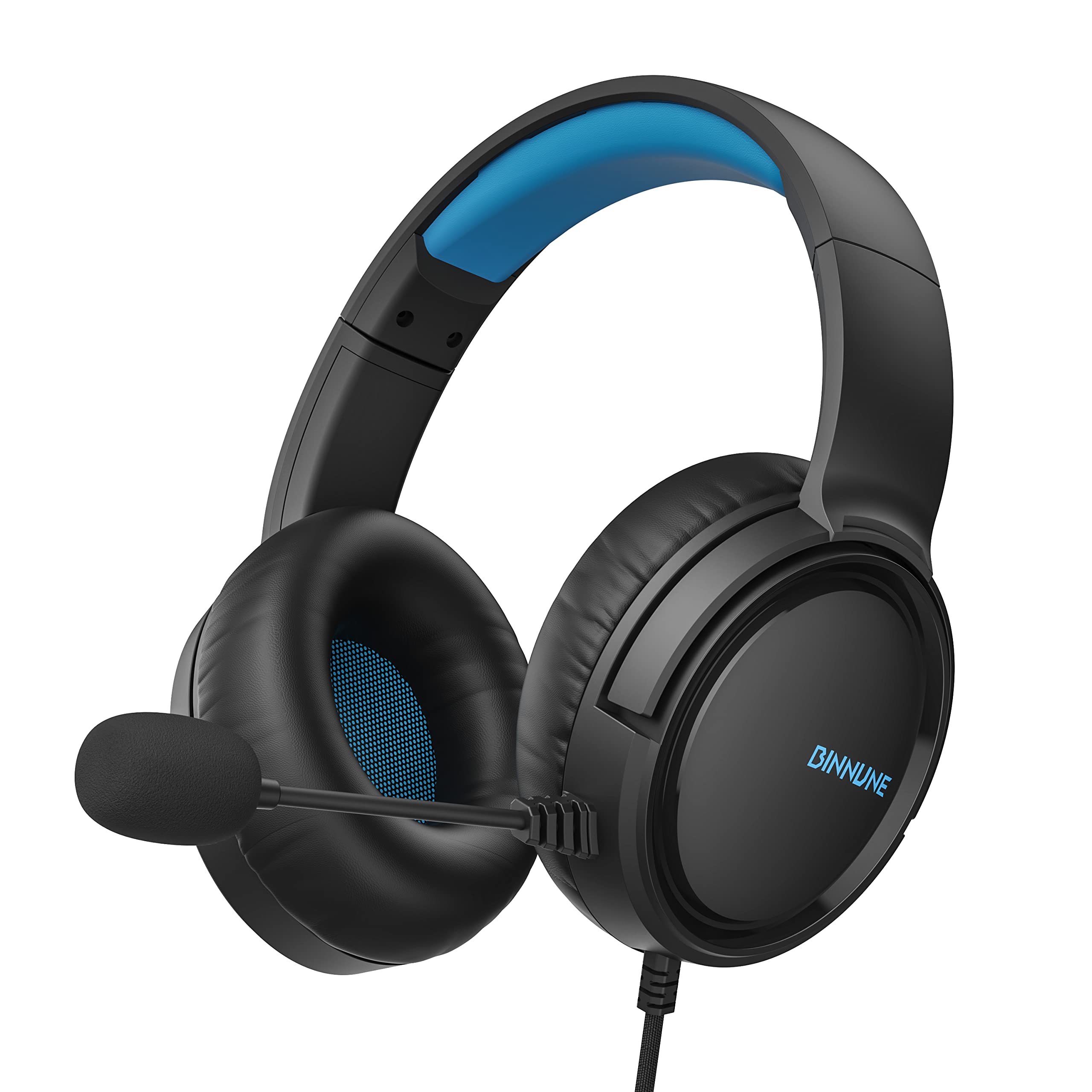 BINNUNE Gaming Headset with Mic for PS4 PS5 Xbox Series X|S Xbox 1 PC NS, Wired Gaming Headphones with Microphone for PS 4|5 Xbox1