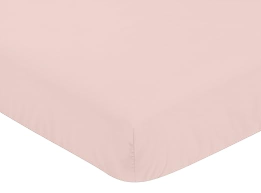 blush fitted crib sheet