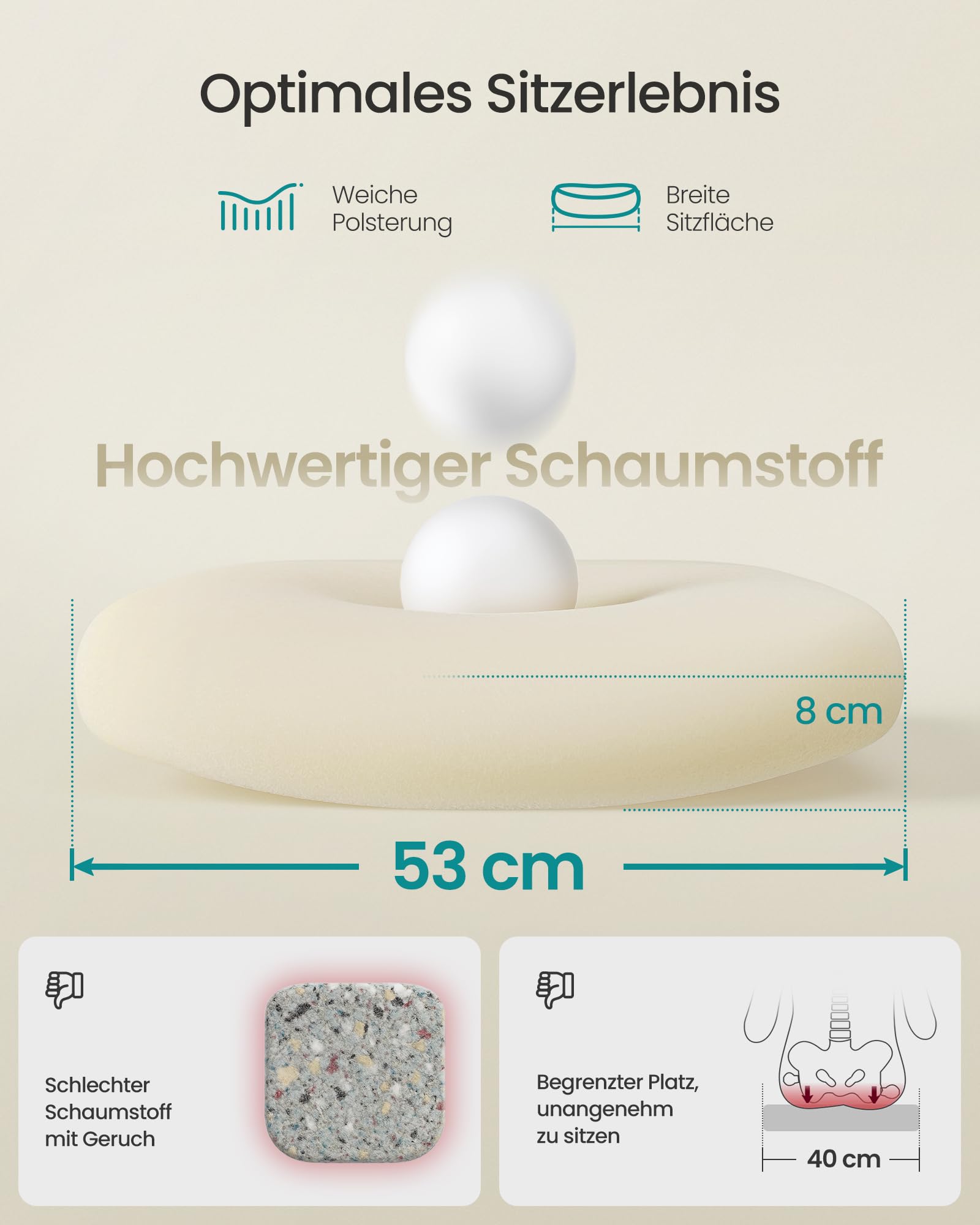 SONGMICS Bürostuhl ergonomisch, Drehstuhl mit Mesh, Lenden- und Kopfstütze, Wippfunktion, 53 cm große Sitzfläche, klappbare Armlehnen, Arbeits- und Schlafzimmer, Studenten, schwarz OBN37BK 5
