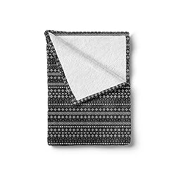 Ambesonne Mudcloth Throw Blanket, Chevron