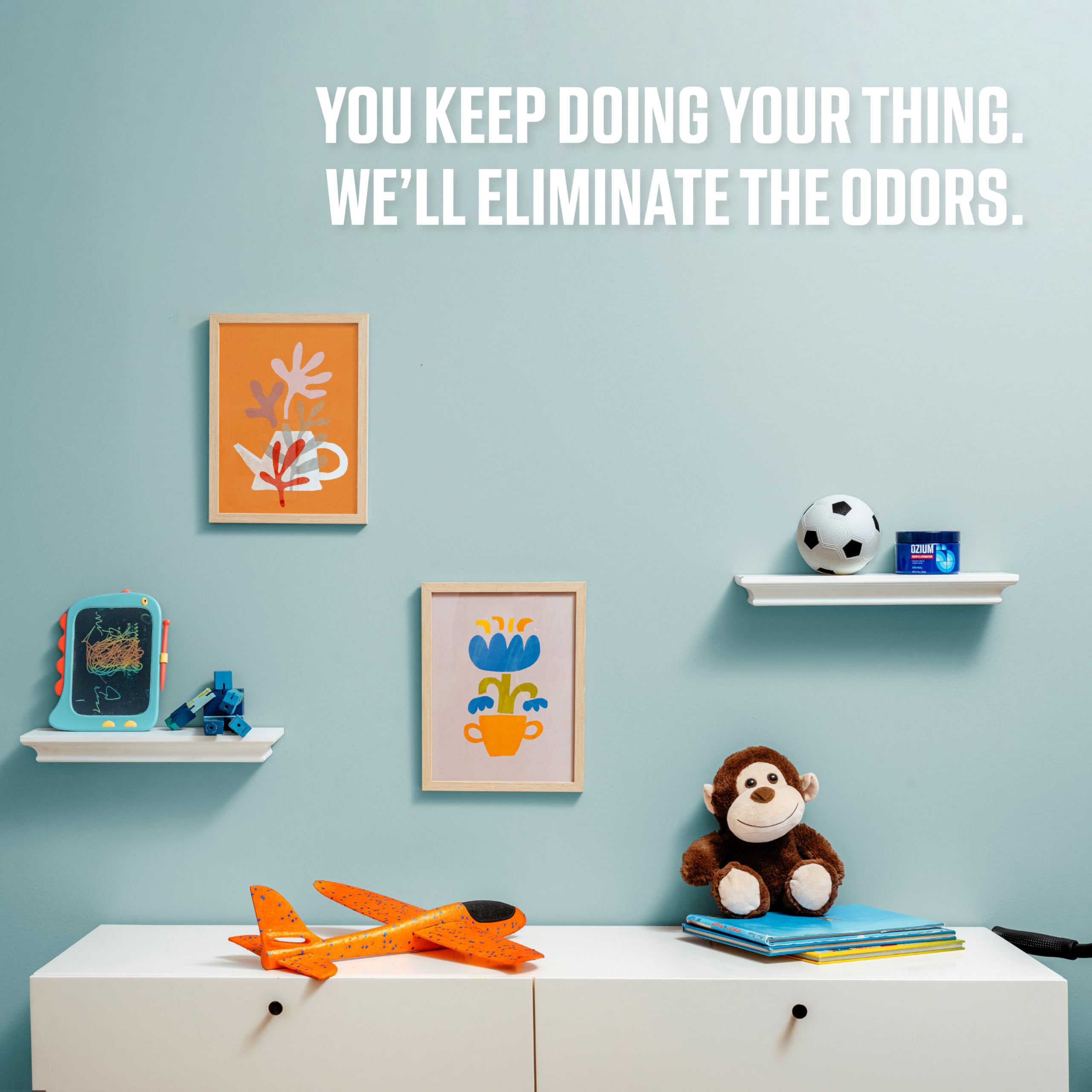 Ozium 4.5 Oz. Odor Eliminating Gel for Homes, Cars, Offices and More, Outdoor Essence, 4 Pack