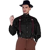 ThePirateDressing Steampunk Victorian Cosplay Costume Mens Seigneur Linen Shirt