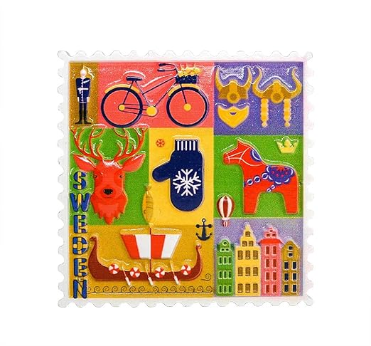 zamonji Recuerdo Turísticos Mundial Estilo de Sello 3D Imán de ...