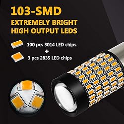 PHINLION 1156 LED Turn Signal Light Bulbs Super