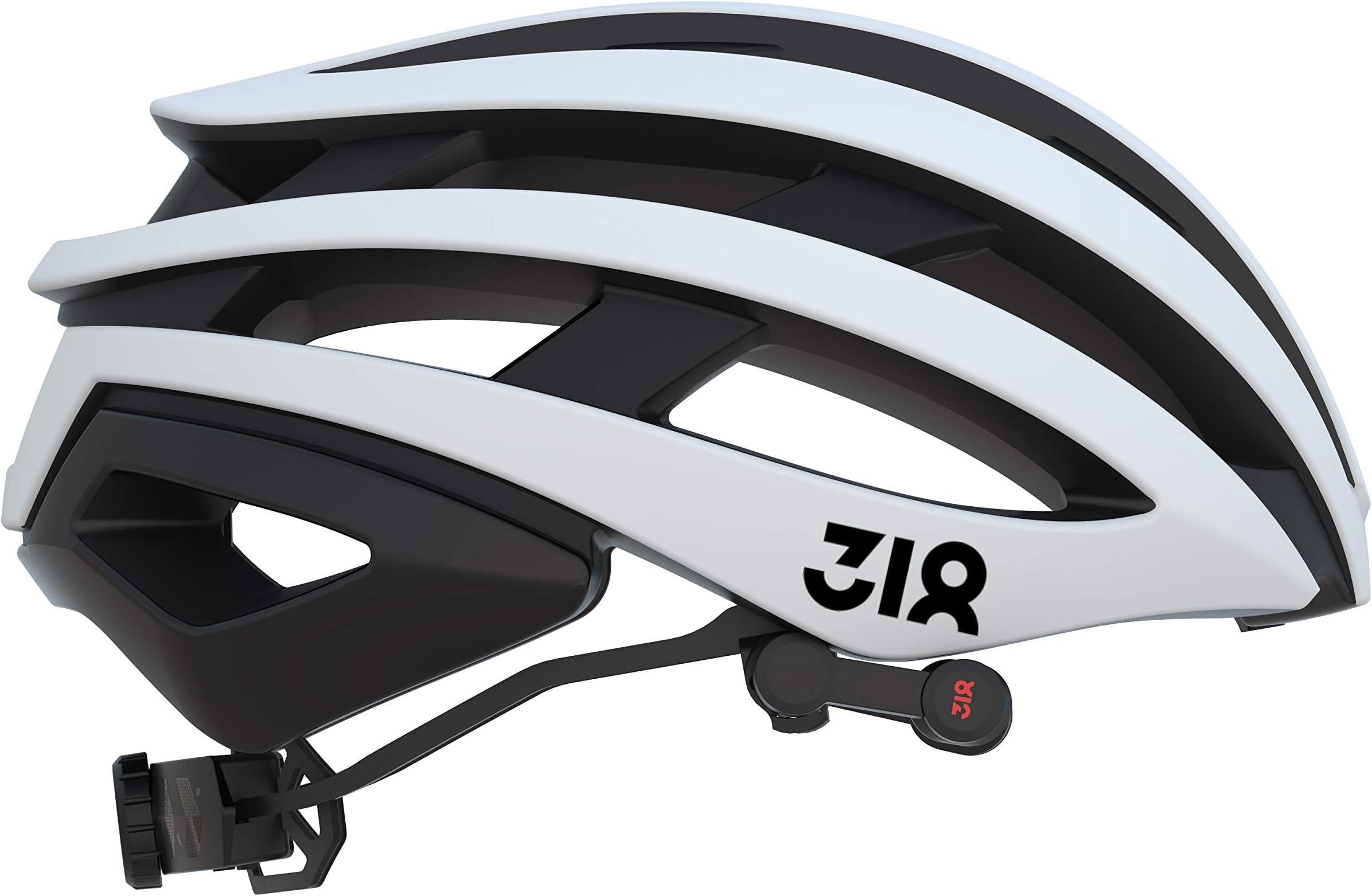 ZAKPRO Smart Cycling Helmet with Bluetooth Speakers and Sensitive Rear Alerting Lights - 318 Series (White)