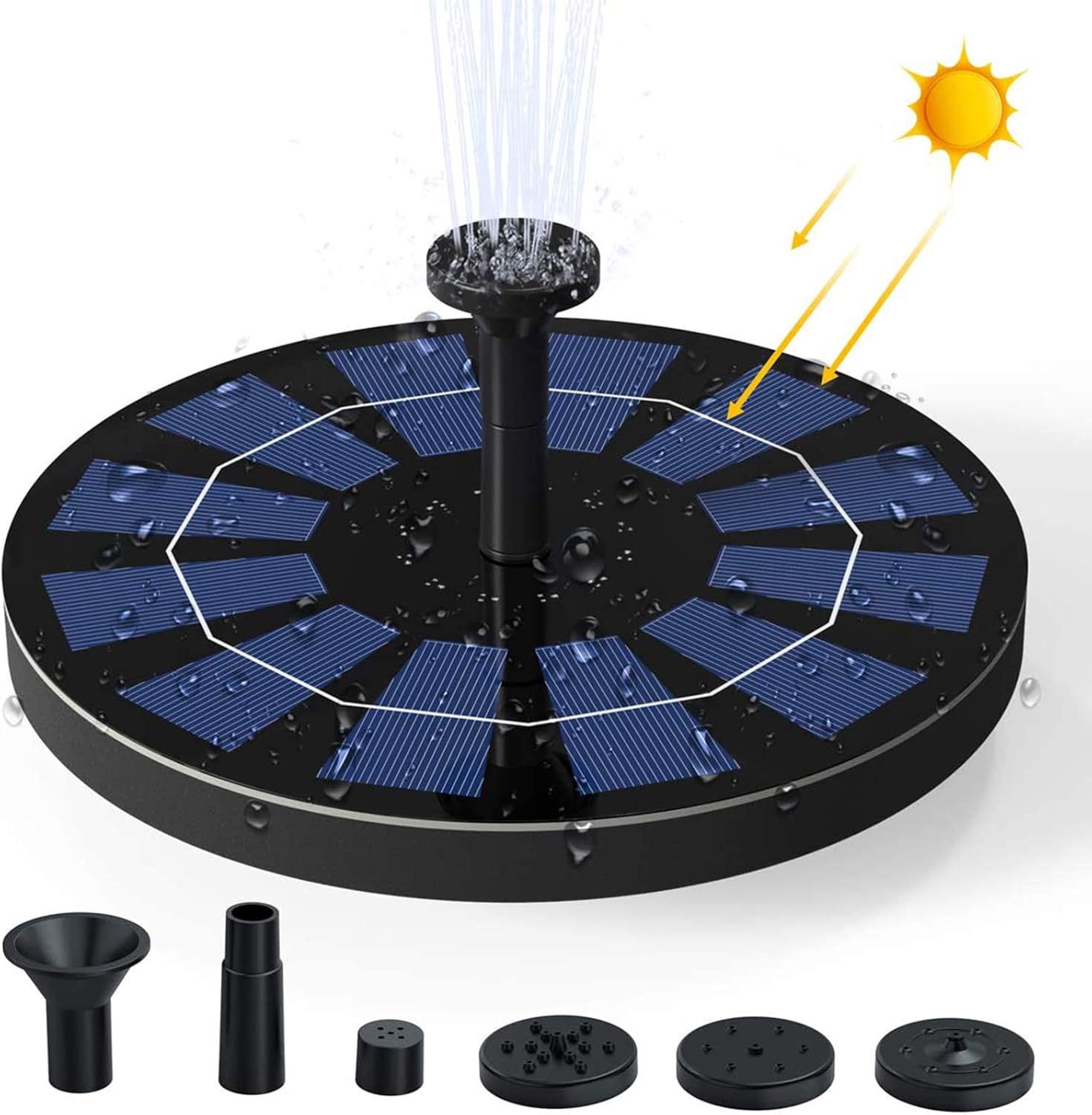 Ankway Bomba de Agua Solar para Fuente 2.5W Respaldo de batería