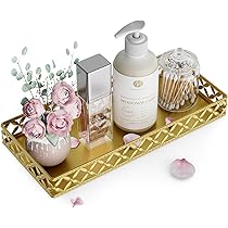 EKNITEY Bathroom Counter Vanity Tray - Perfume Makeup for Dresser