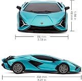 CMJ RC Cars 1:24 Lamborghini Sián FKP 37 Licensed Blue Remote Control Car view 3