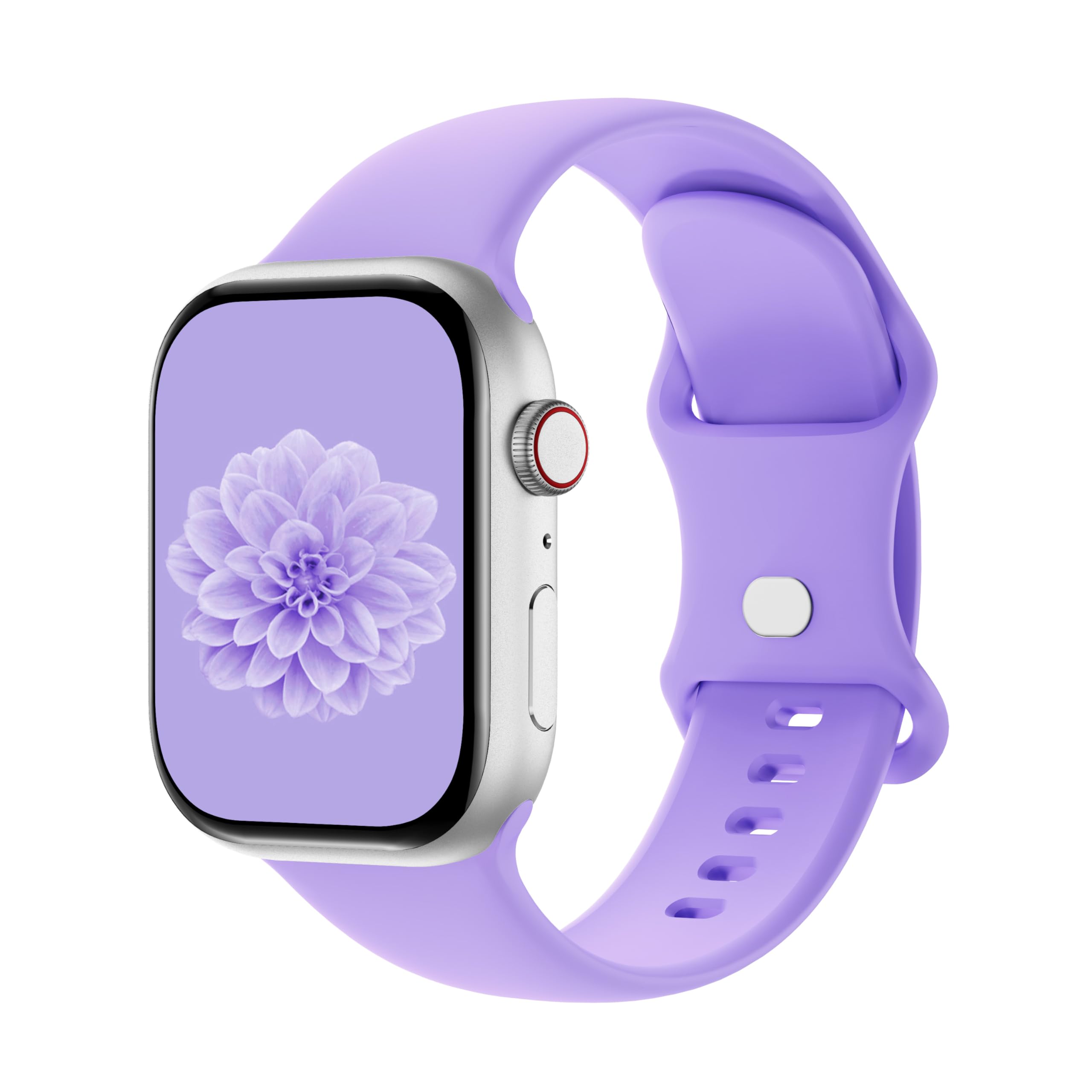 Aegce Silicone Sport Band Compatible with Apple Watch 45mm 44mm 46mm 49mm Women Men, Soft Strap Replacement Wristband for iWatch Ultra SE 3 2 1 Series 11 10 9 8 7 6 5 4, Lavender S/M