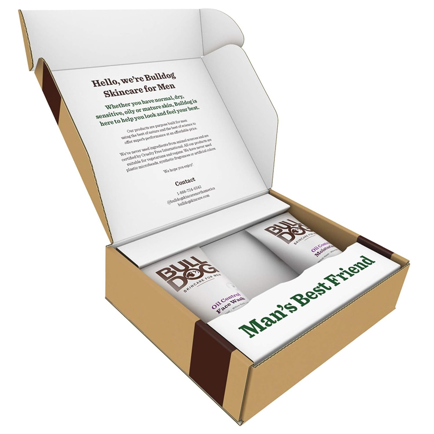 Bulldog Mens Skincare and Grooming Sensitive Full Face Kit with Sensitive Moisturizer, Sensitive Face Wash and Sensitive Face Scrub: Beauty